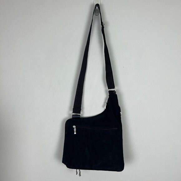 Baggallini Crossbody Bag Black Nylon Travel Organizer Medium Zipper Buckle - Picture 11 of 16